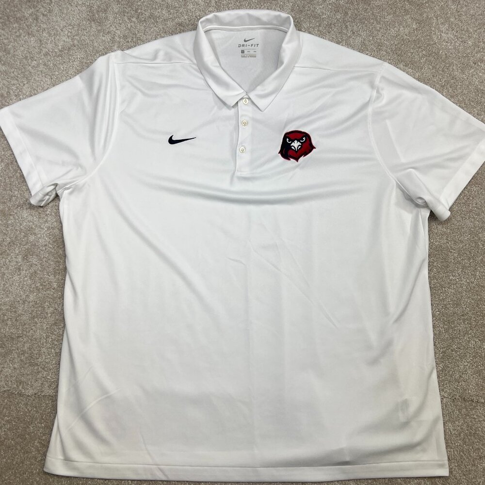 Nike Dri Fit Men's 3XL White Polo McMurry Warhawks Logo